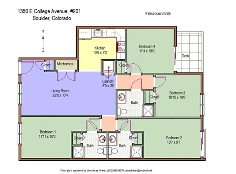 1350 College Unit #201 Floor Plan